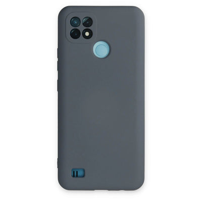 Realme C21 Kılıf Nano İçi Kadife Silikon - Gri