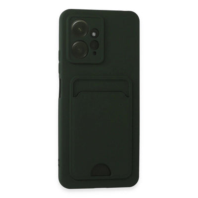 Xiaomi Redmi Note 12 4g Kılıf Kelvin Kartvizitli Silikon - Koyu Yeşil