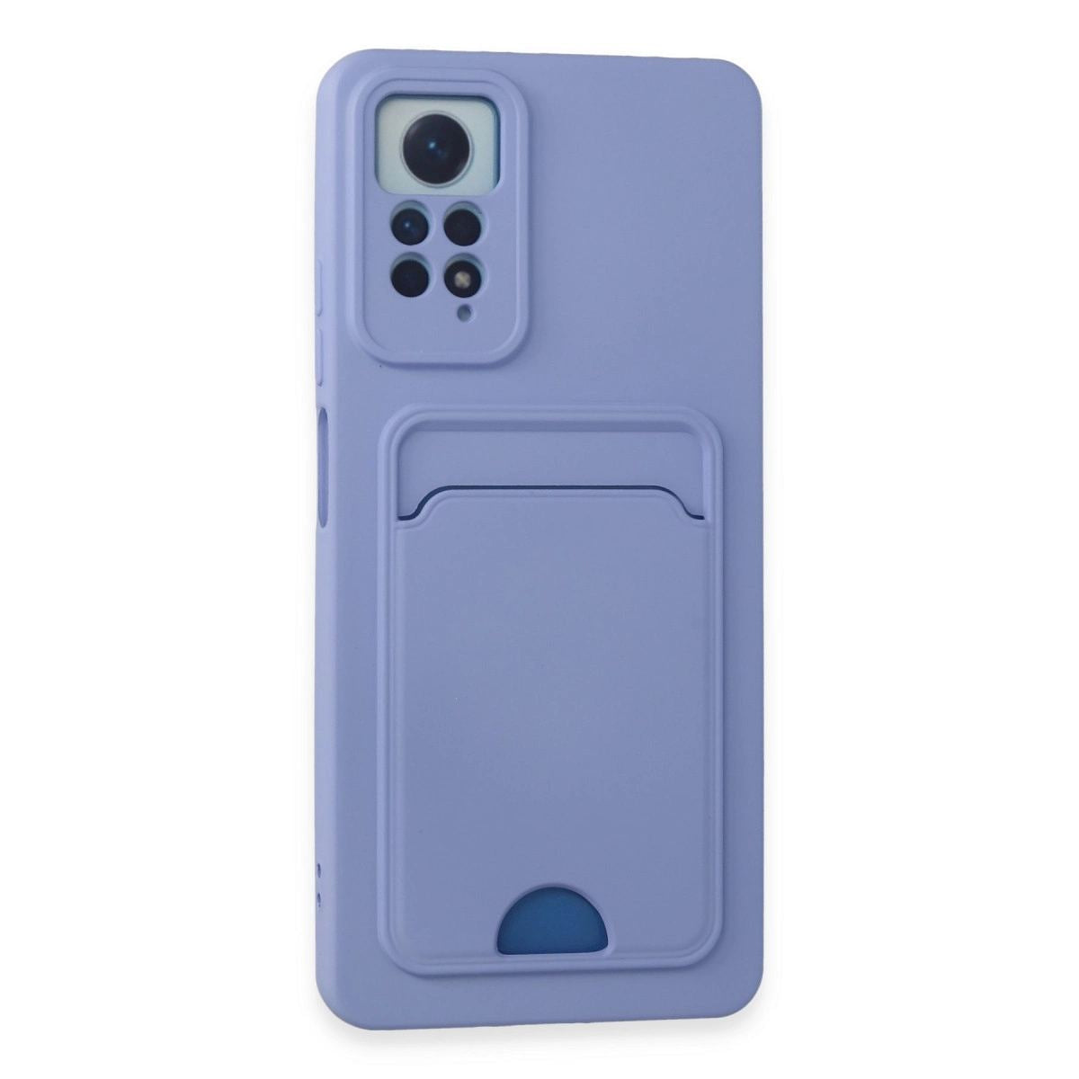 Xiaomi Redmi Note 12 Pro 4g Kılıf Kelvin Kartvizitli Silikon - Lila