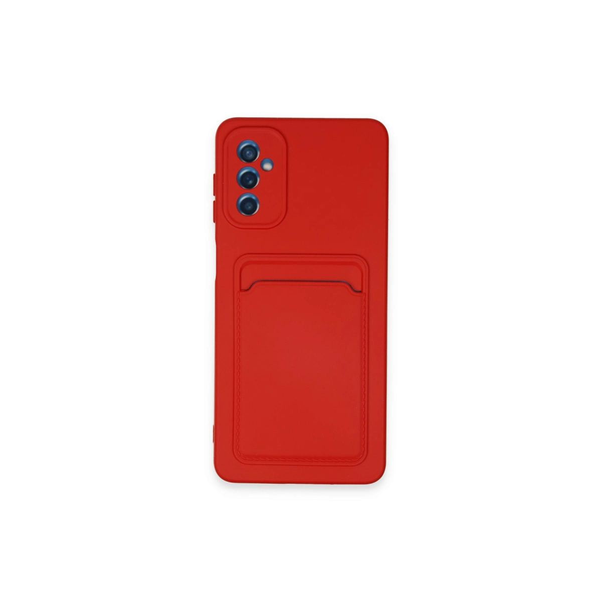 Samsung Galaxy A14 4g Kılıf Kelvin Kartvizitli Silikon - Kırmızı
