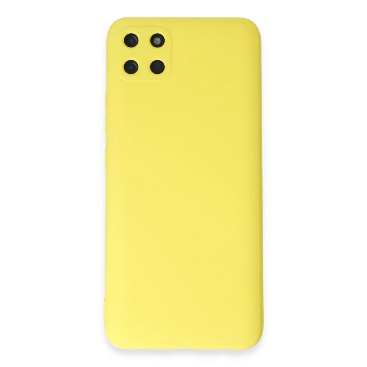 Realme C11 Kılıf Nano İçi Kadife Silikon - Sarı