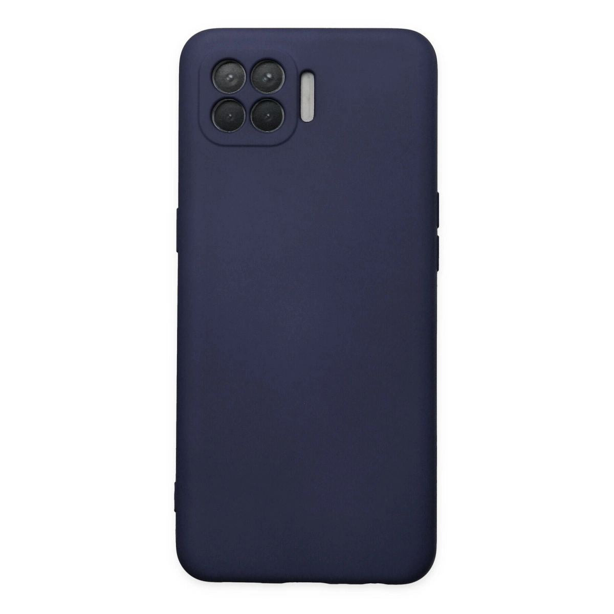 Oppo Reno 4 Lite Kılıf Nano İçi Kadife Silikon - Lacivert