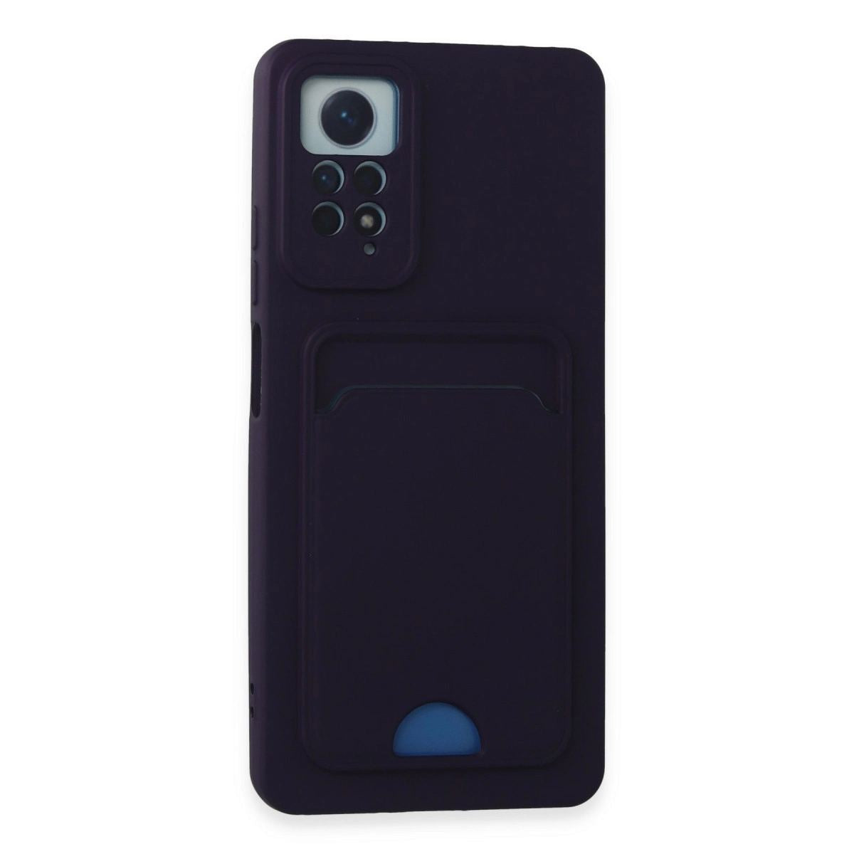 Xiaomi Redmi Note 11 Pro Kılıf Kelvin Kartvizitli Silikon - Derin Mor