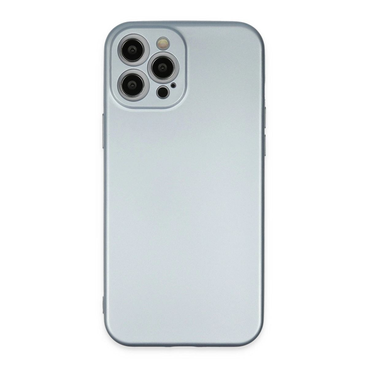 Apple İphone 12 Pro Max Kılıf Nano İçi Kadife Silikon - Sky Blue