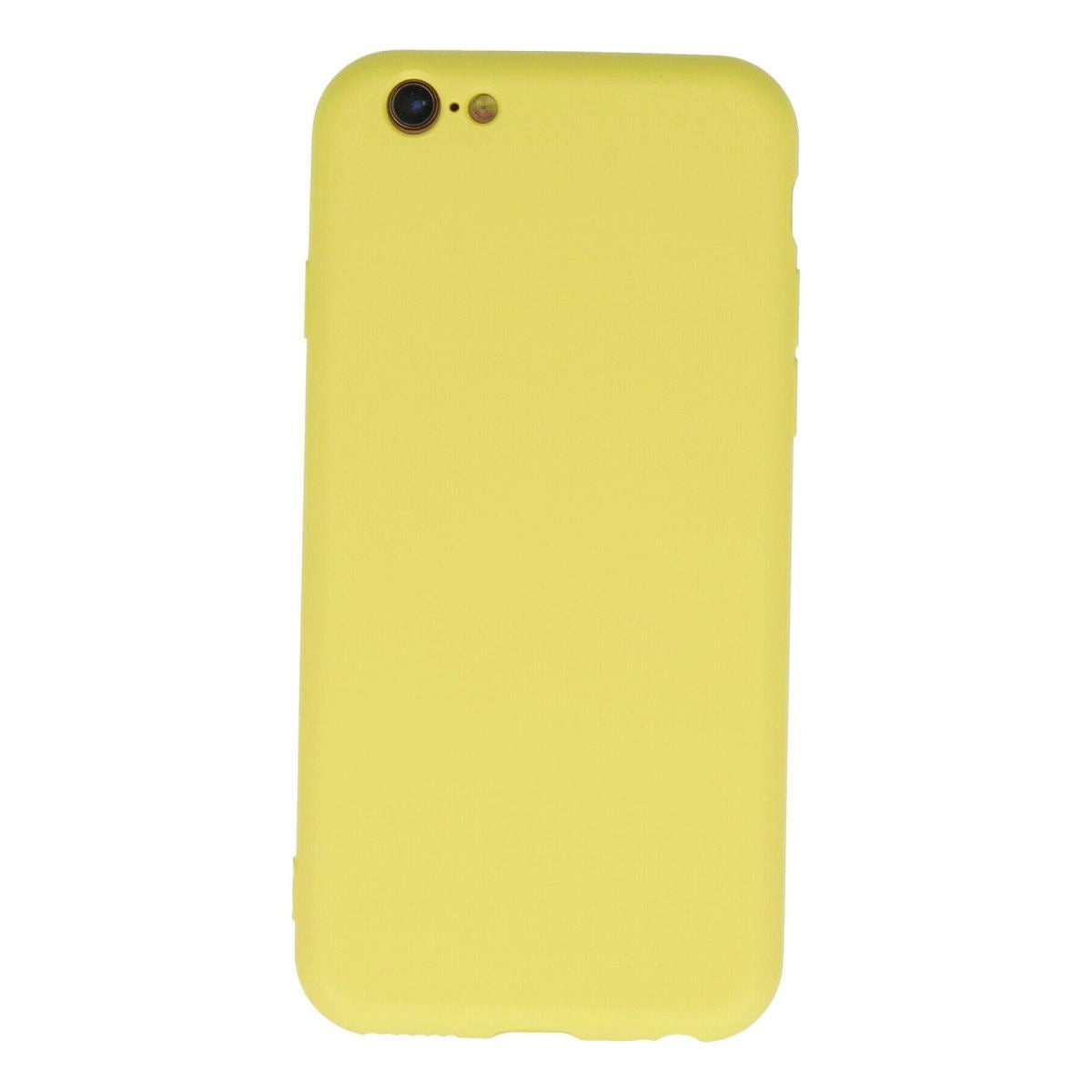 Apple İphone 6 Plus Kılıf Nano İçi Kadife Silikon - Sarı