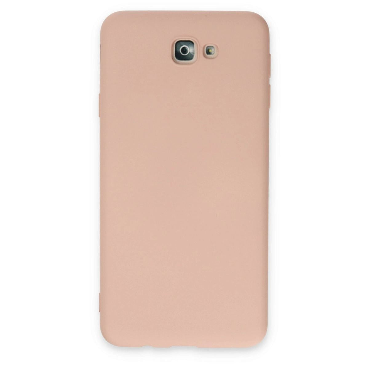 Samsung Galaxy J7 Prime Kılıf Nano İçi Kadife Silikon - Pudra