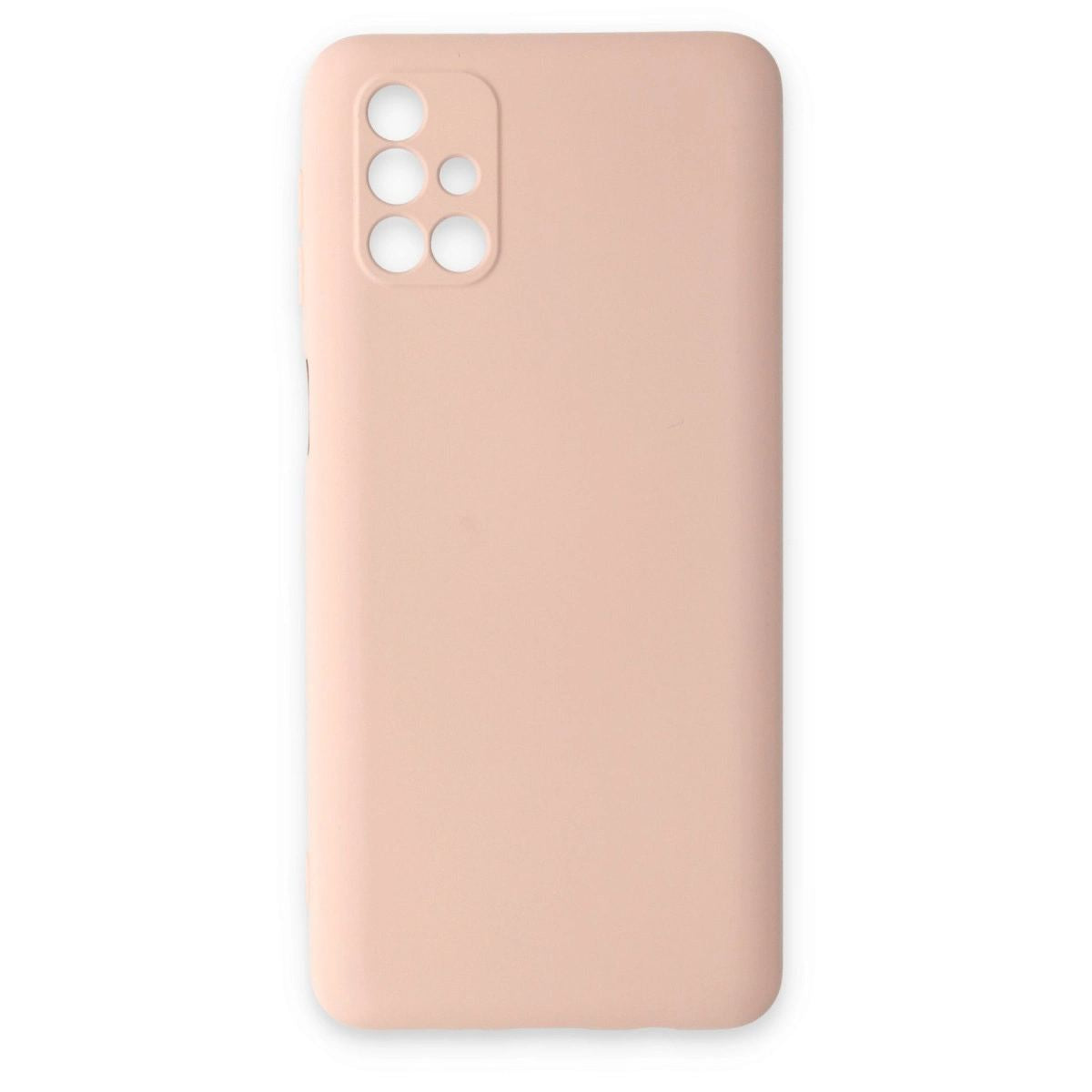 Samsung Galaxy M31s Kılıf Nano İçi Kadife Silikon - Pudra