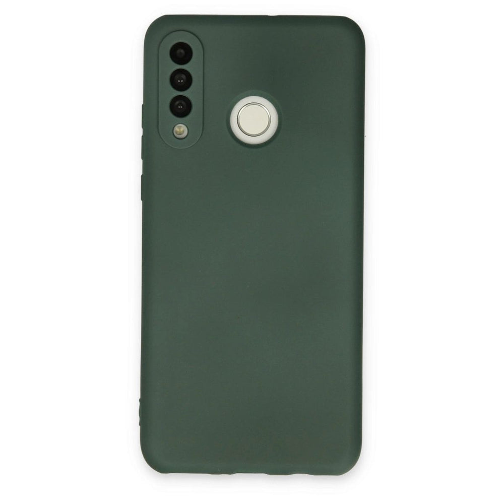 Huawei P30 Lite Kılıf Nano İçi Kadife Silikon - Koyu Yeşil
