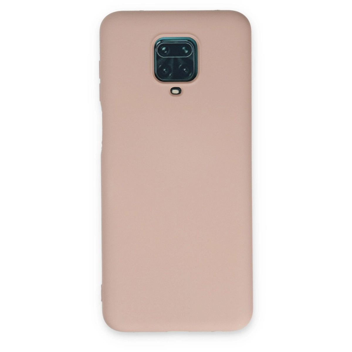 Xiaomi Redmi Note 9 Pro Kılıf Nano İçi Kadife Silikon - Pudra