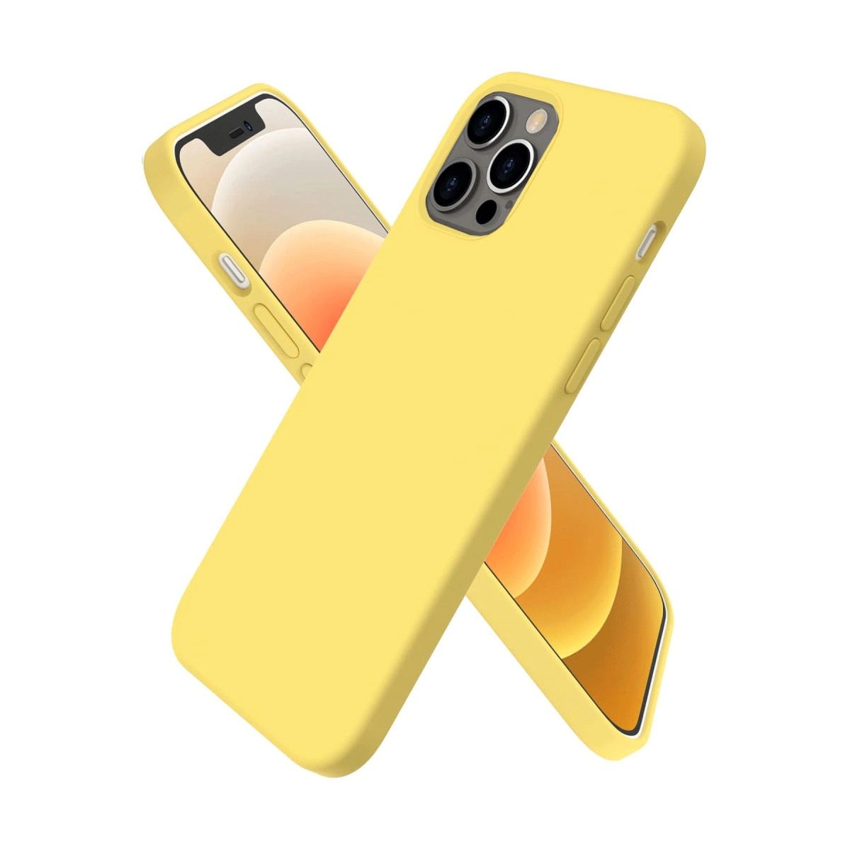 Apple İphone 12 Pro Kılıf First Silikon - Sarı