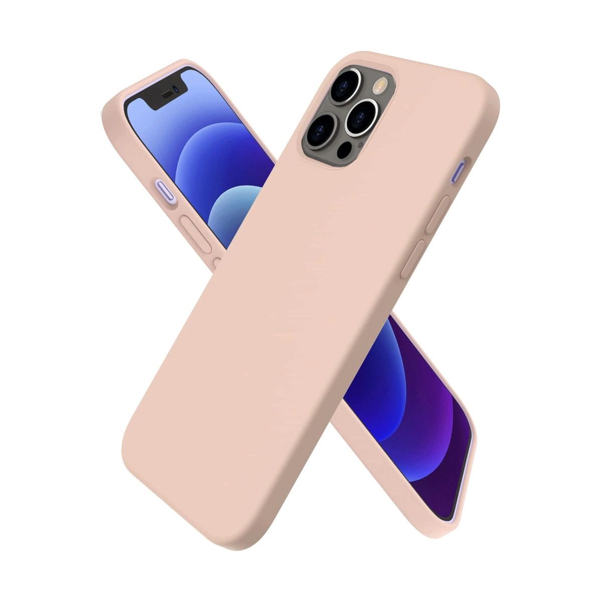 Apple İphone 12 Pro Kılıf First Silikon - Pudra