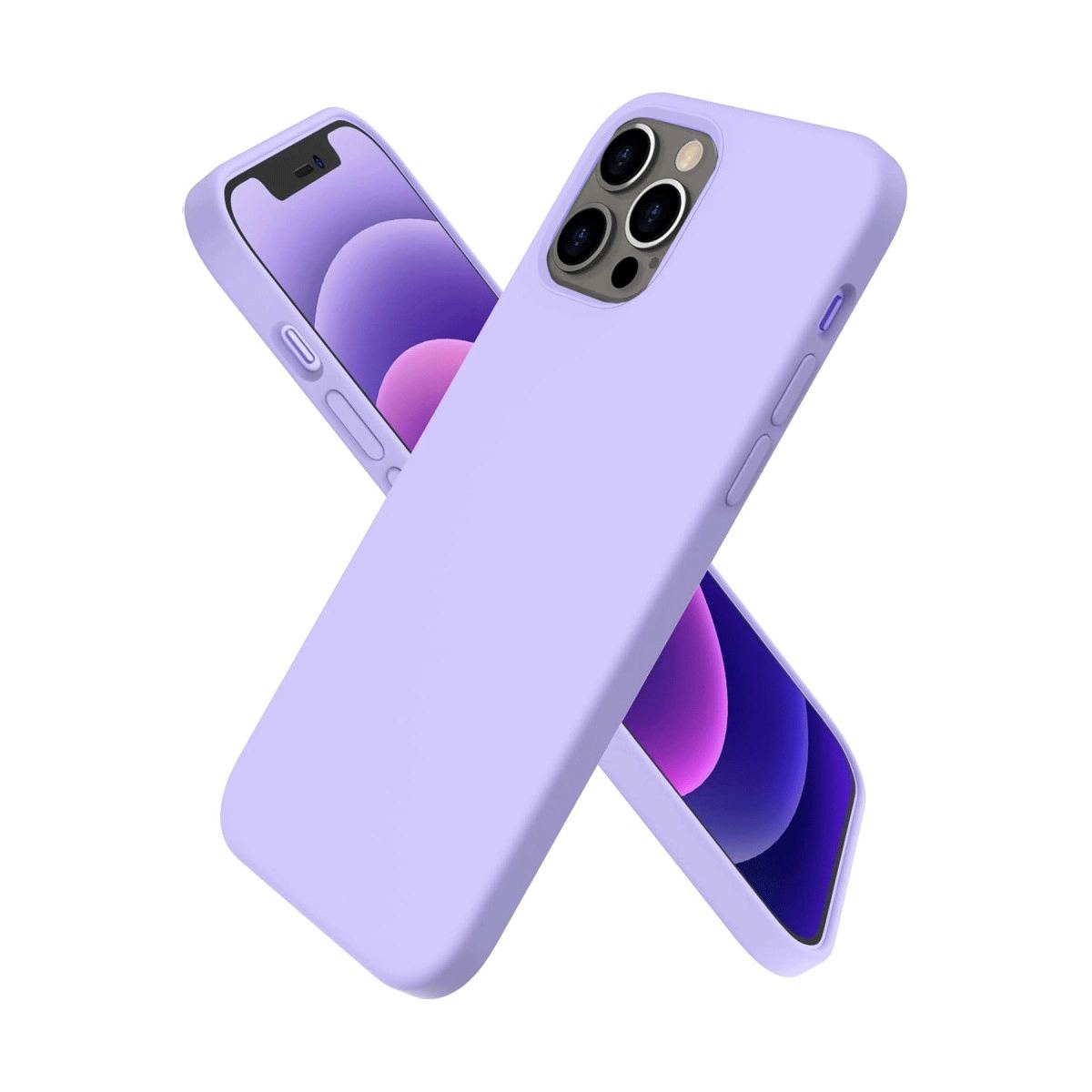 Apple İphone 12 Pro Max Kılıf First Silikon - Lila