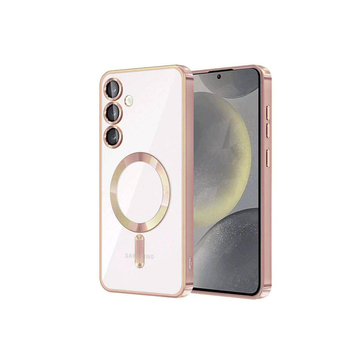 Samsung Galaxy S24 Kılıf Kross Magneticsafe Kapak - Rose