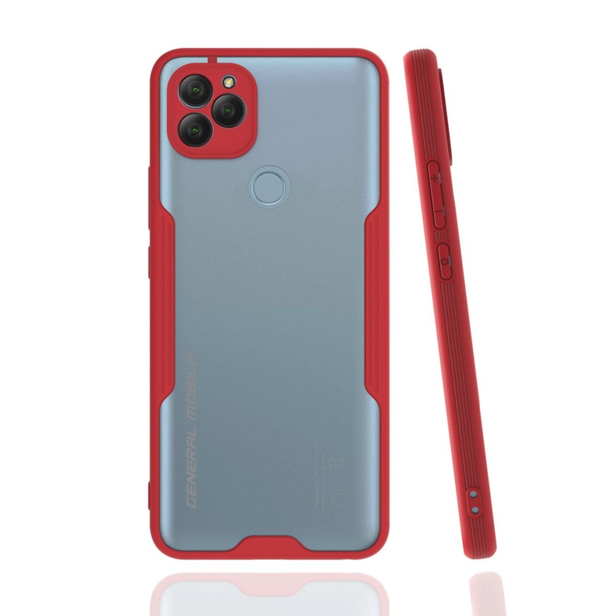 General Mobile Gm 22 Kılıf Platin Silikon - Kırmızı