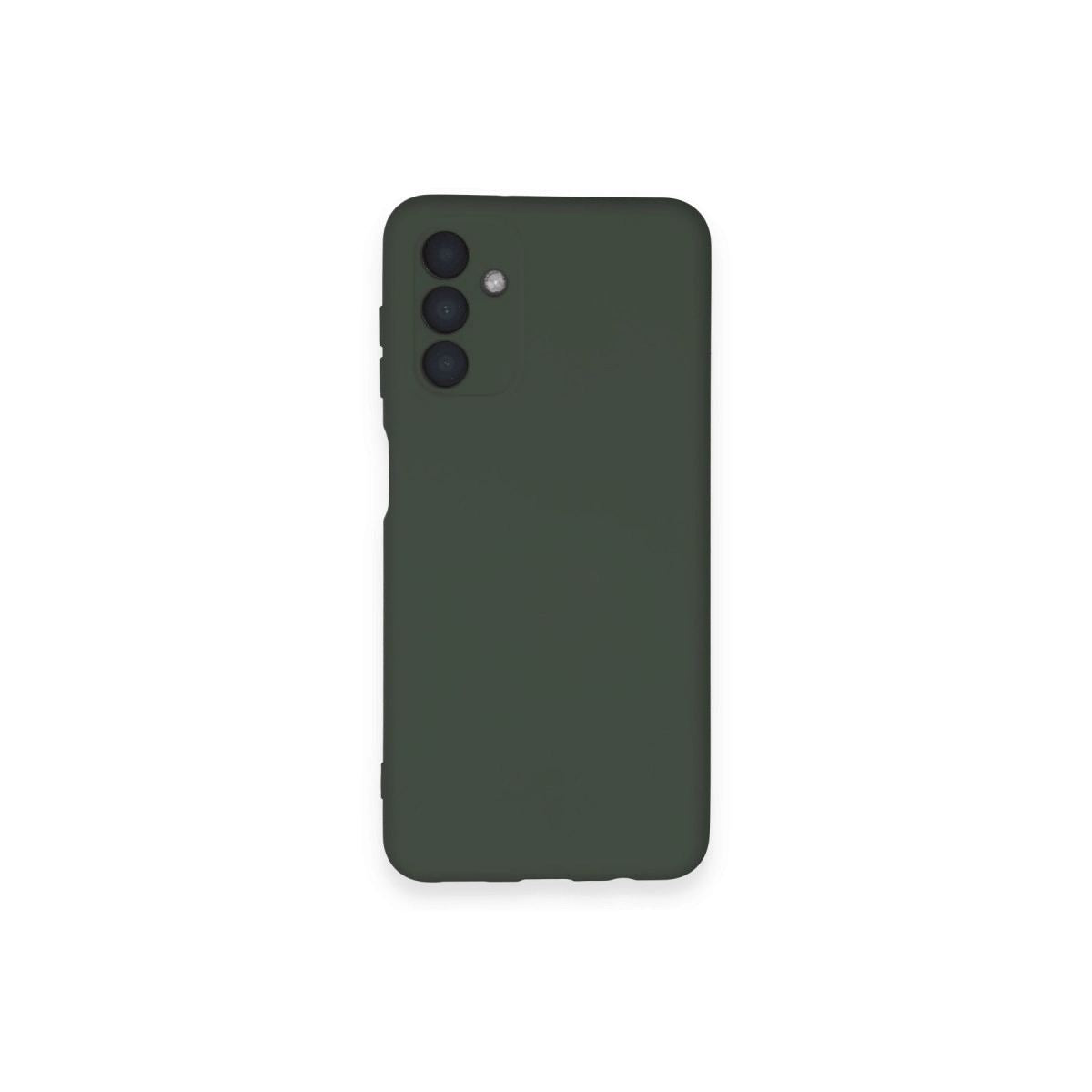 Samsung Galaxy A14 4g Kılıf Nano İçi Kadife Silikon - Koyu Yeşil