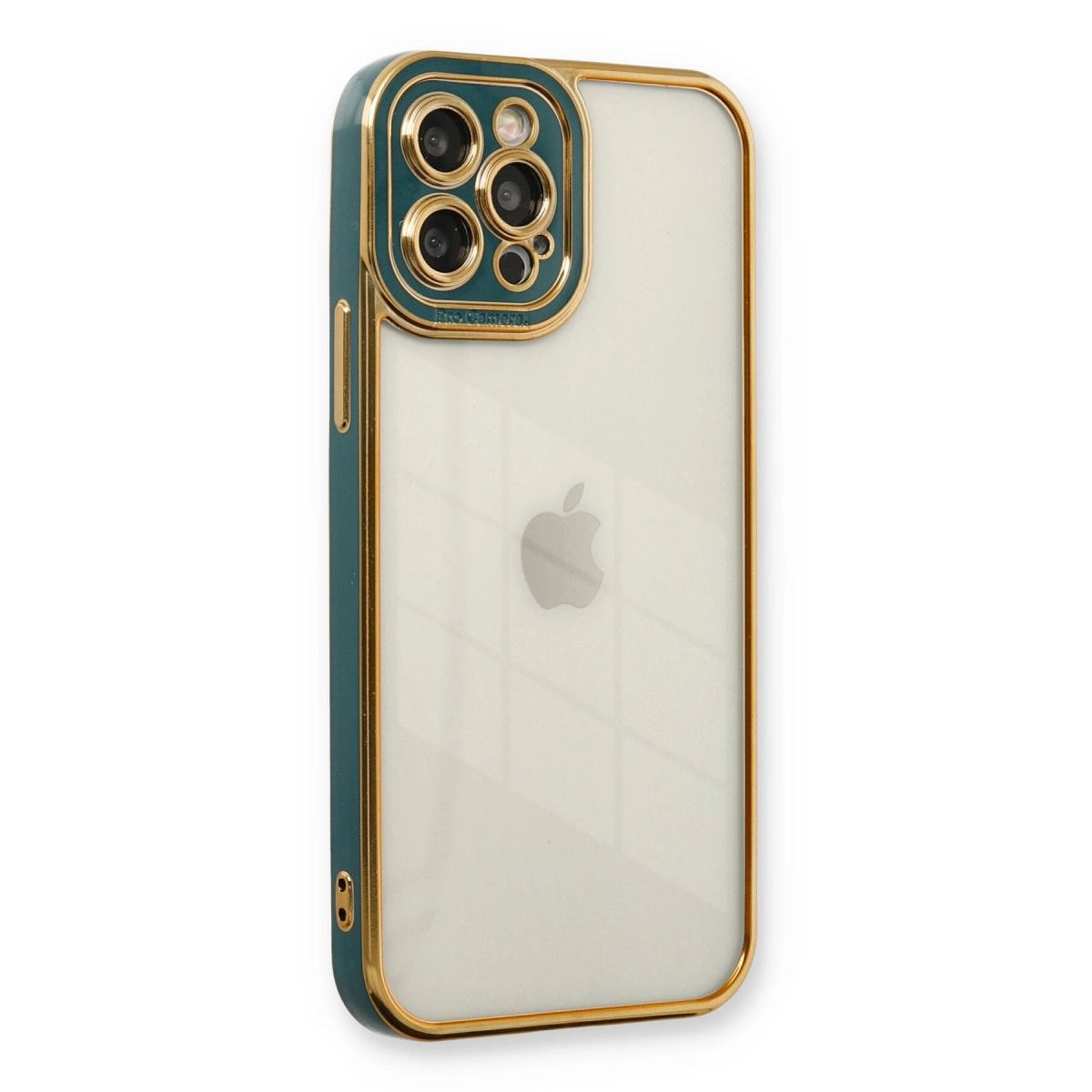 Apple İphone 12 Pro Kılıf Liva Lens Silikon - Yeşil