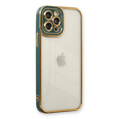 Apple İphone 12 Pro Max Kılıf Liva Lens Silikon - Yeşil