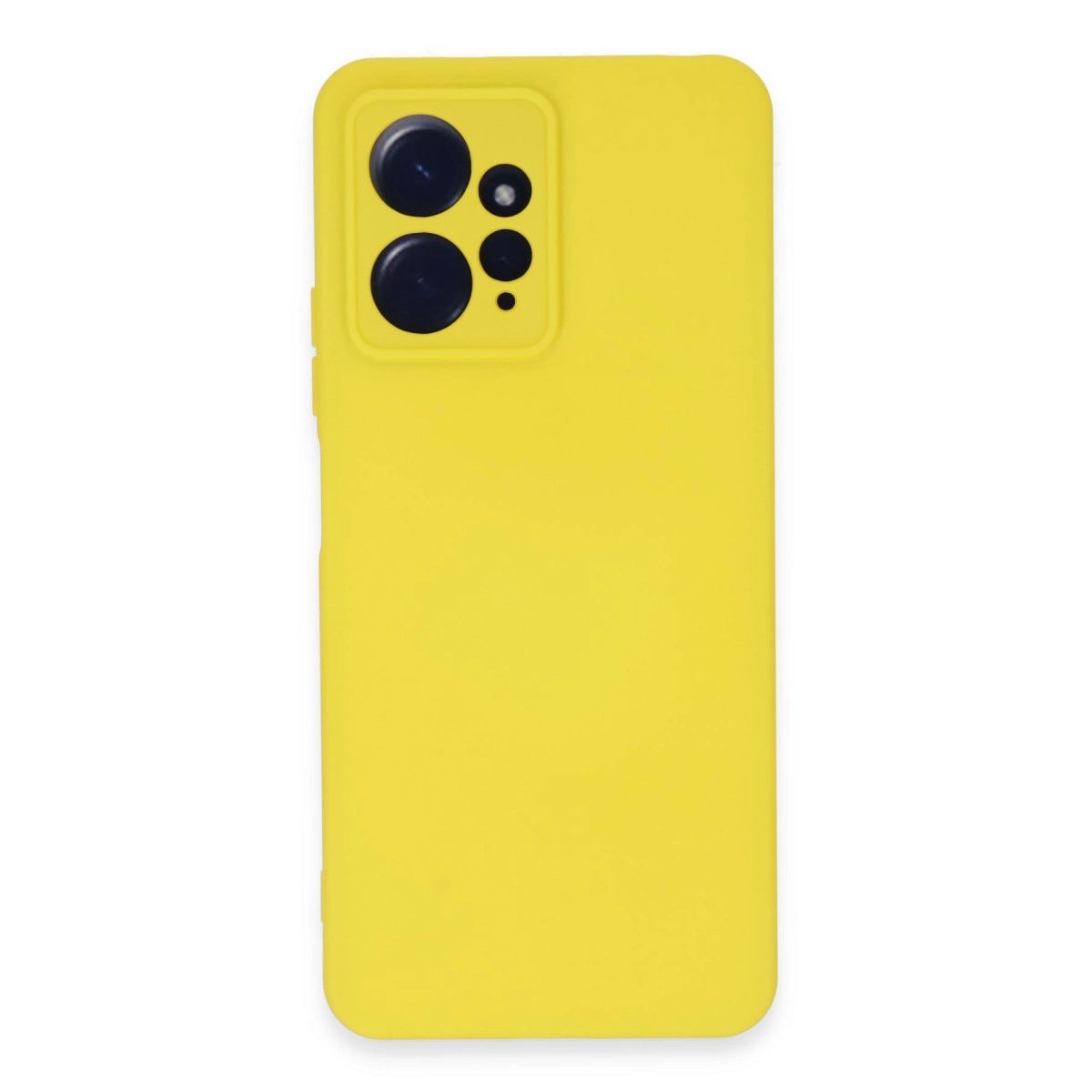 Xiaomi Redmi Note 12 4g Kılıf Nano İçi Kadife Silikon - Sarı