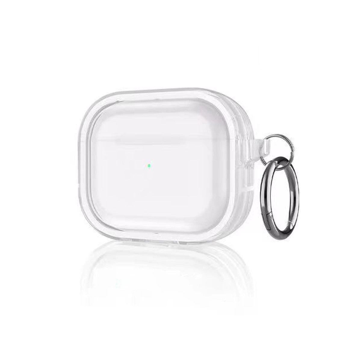 Apple Airpods Pro 2 (2.nesil) Shiny Şeffaf Kılıf - Beyaz