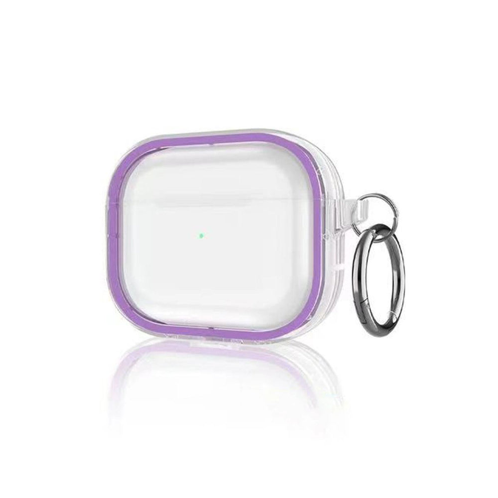 Apple Airpods Pro 2 (2.nesil) Shiny Şeffaf Kılıf - Mor