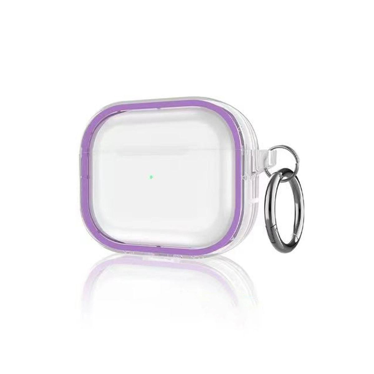 Apple Airpods Pro 2 (2.nesil) Shiny Şeffaf Kılıf - Mor