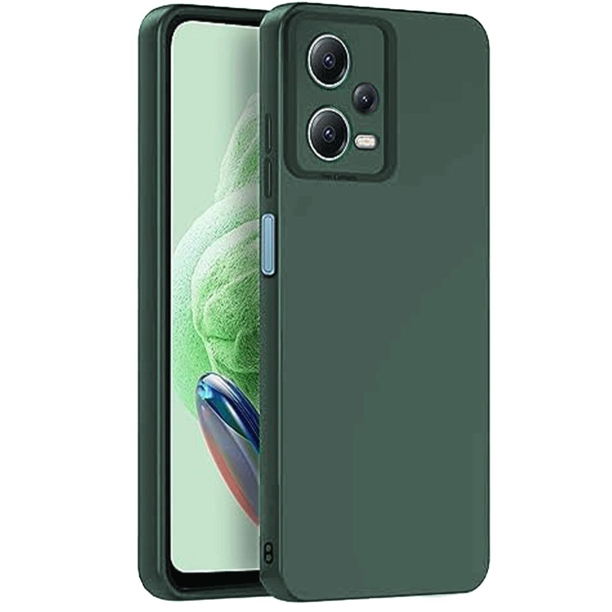Xiaomi Redmi Note 12 Pro 5g Kılıf Nano İçi Kadife Silikon - Koyu Yeşil