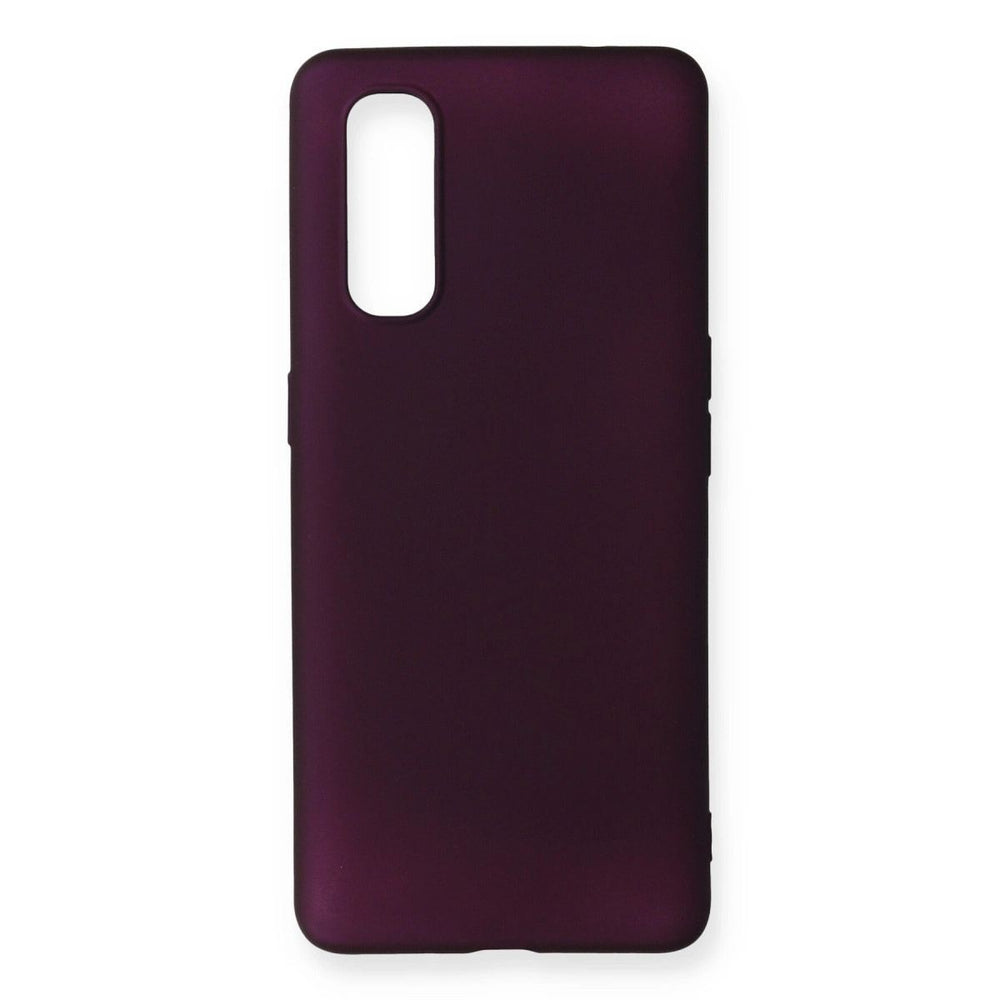 Oppo Find X2 Kılıf First Silikon - Mürdüm