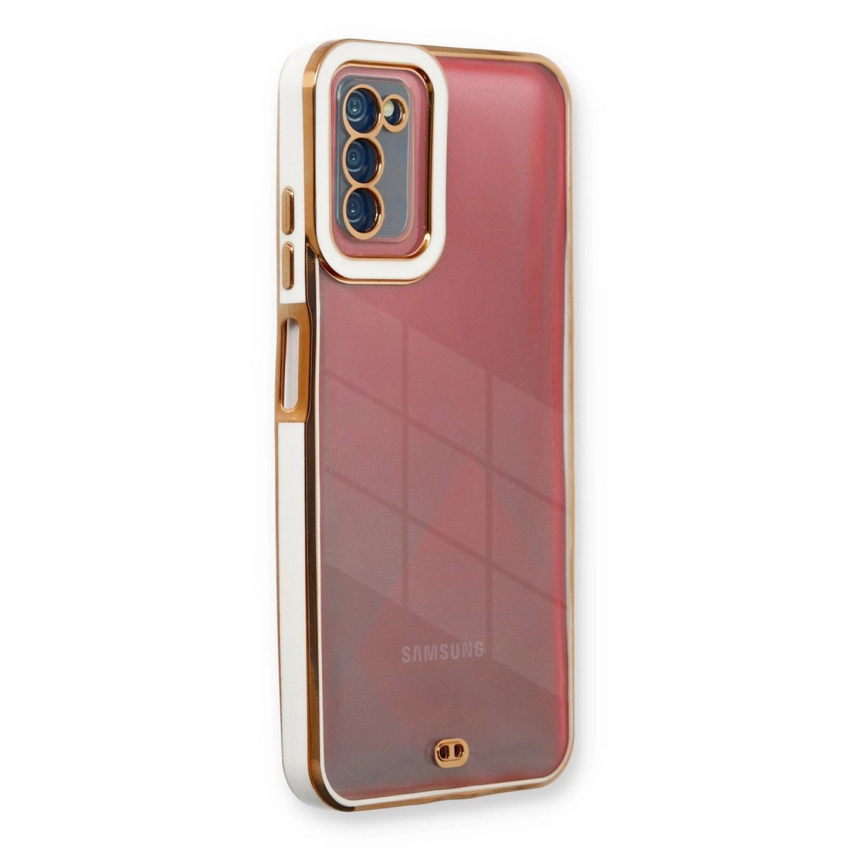 Samsung Galaxy A03s Kılıf Liva Lens Silikon - Beyaz