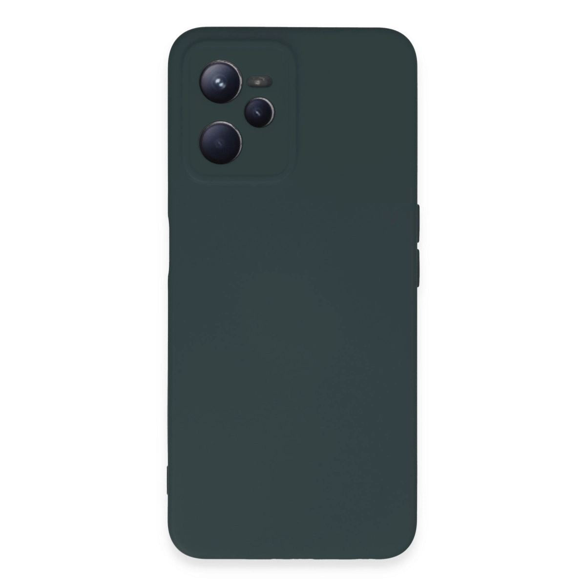 Realme C35 Kılıf Nano İçi Kadife Silikon - Koyu Yeşil