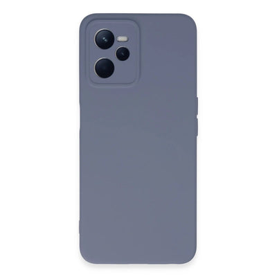 Realme C35 Kılıf Nano İçi Kadife Silikon - Gri