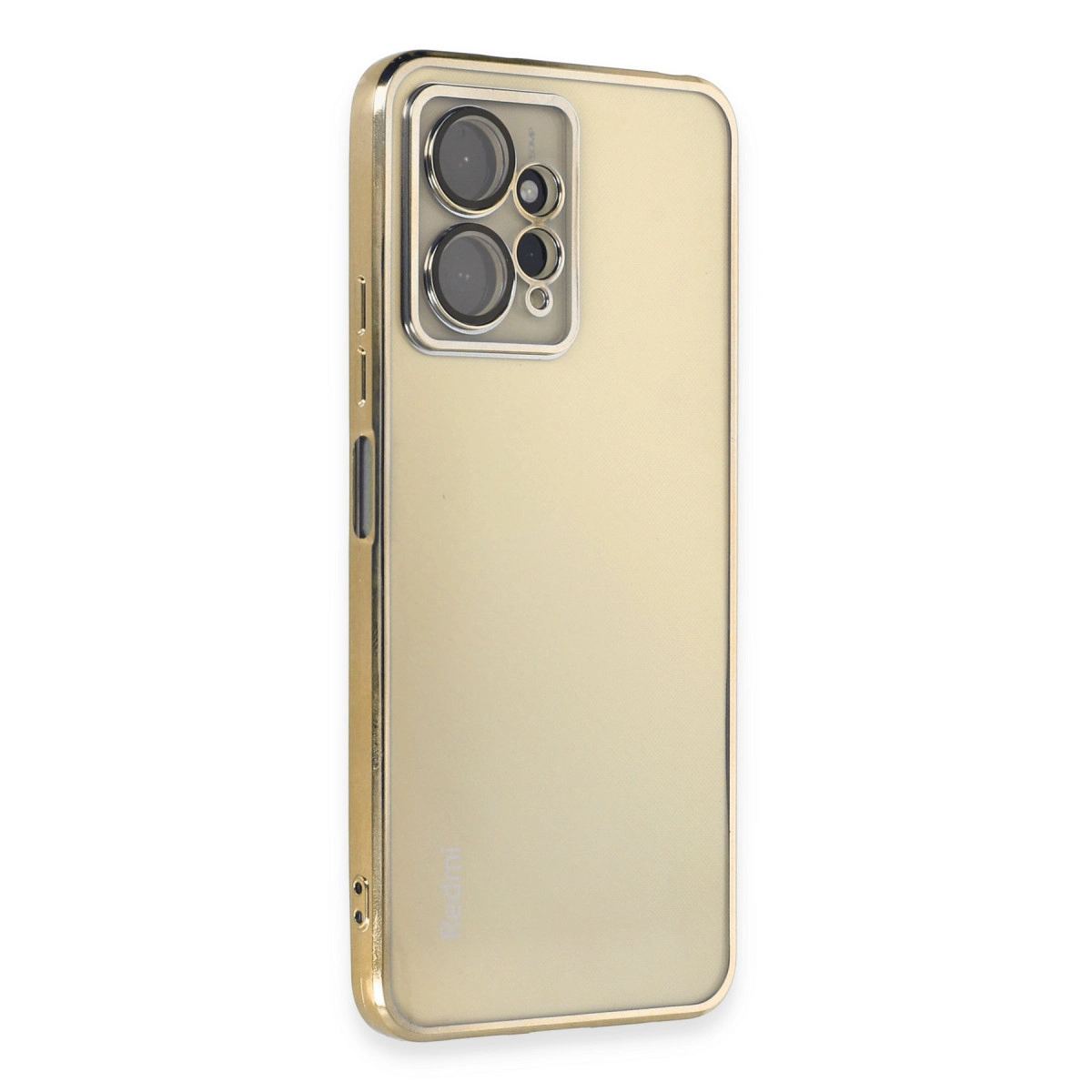 Xiaomi Redmi Note 12 4g Kılıf Razer Lensli Silikon - Gold