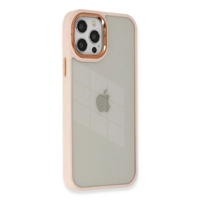 Apple İphone 12 Pro Max Kılıf Dora Kapak - Pudra