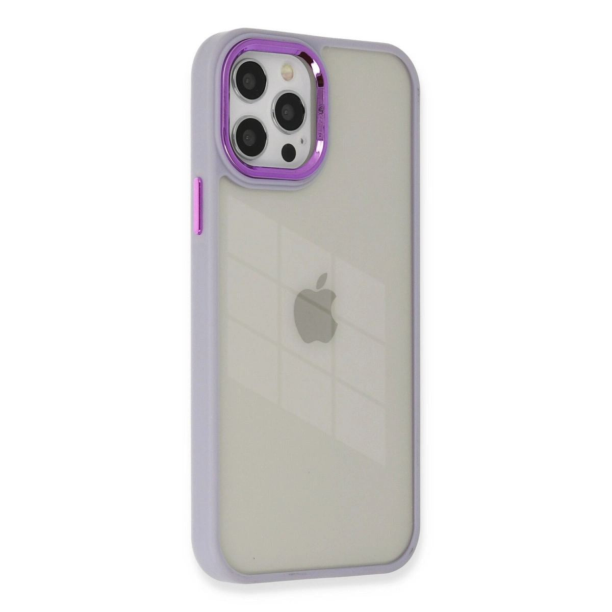 Apple İphone 12 Pro Max Kılıf Dora Kapak - Lila