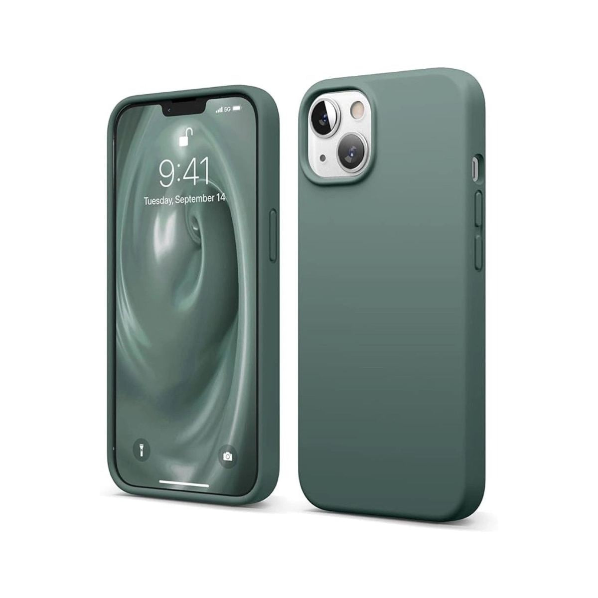 Apple İphone 14 Kılıf First Silikon - Koyu Yeşil