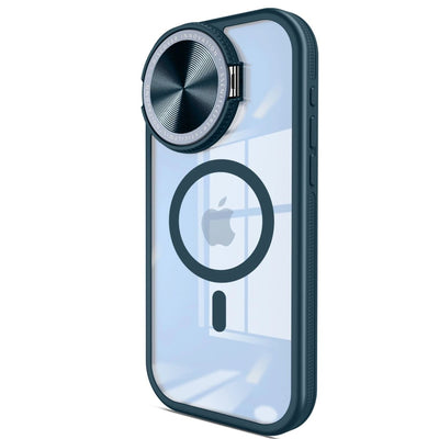 Apple İphone 15 Pro Max Kılıf Teleskop Lens Magsafe Silikon Kapak - Lacivert