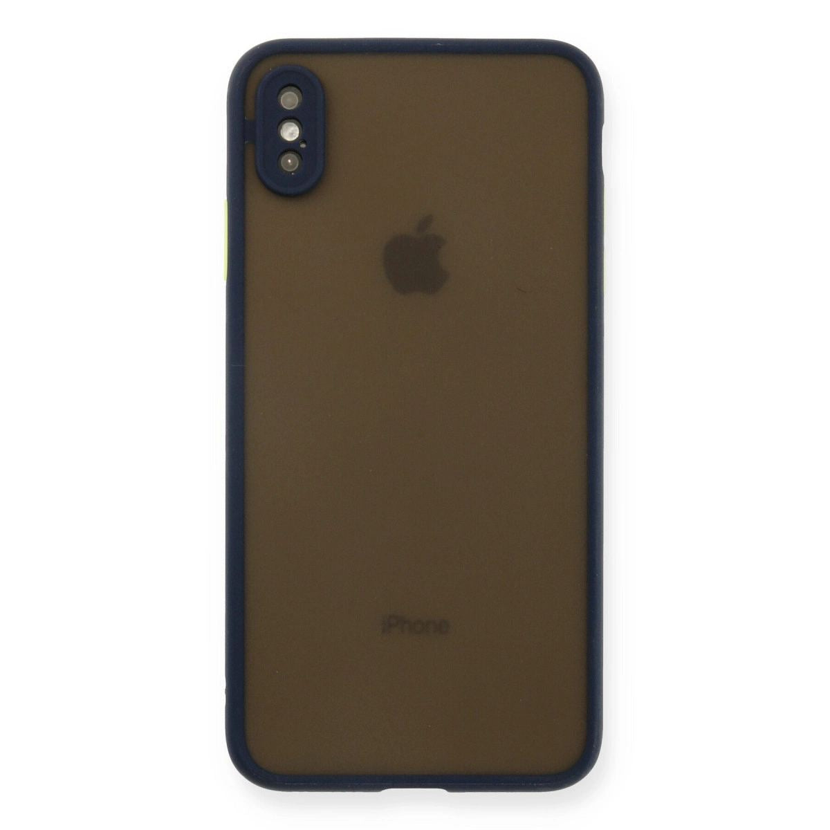 Apple İphone Xs Max Kılıf Montreal Silikon Kapak - Lacivert