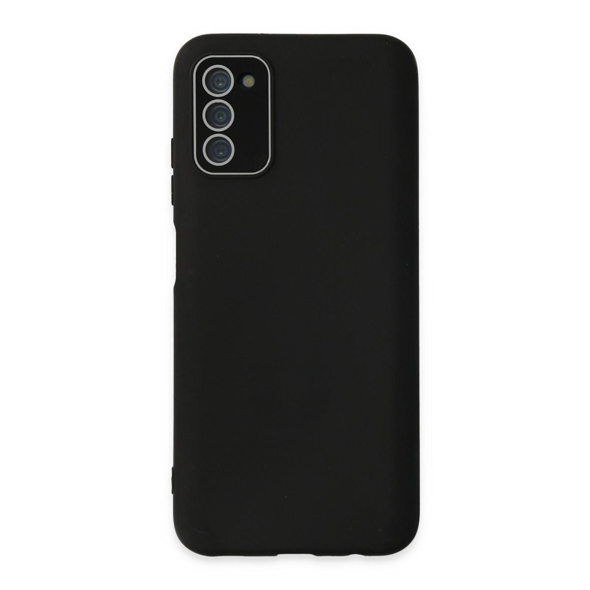 Samsung Galaxy A03s Kılıf Lansman Glass Kapak - Siyah