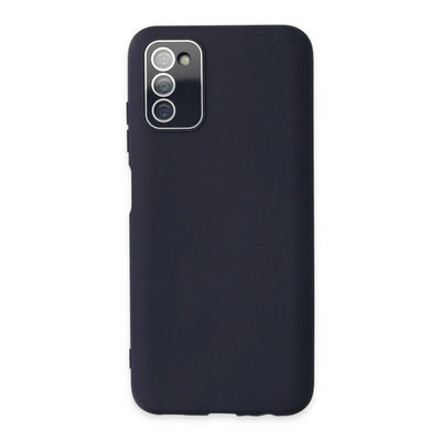 Samsung Galaxy A03s Kılıf Lansman Glass Kapak - Lacivert