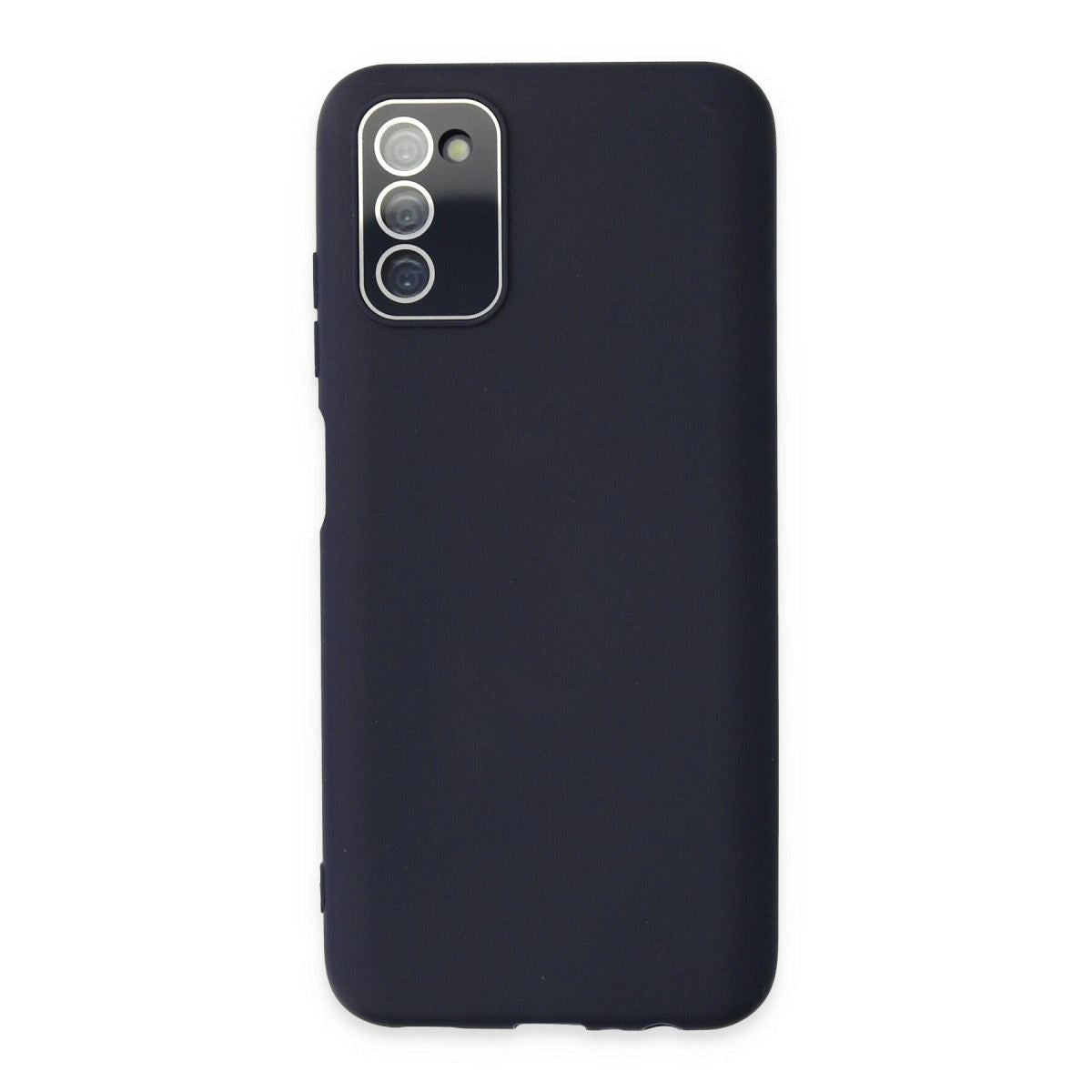 Samsung Galaxy A03s Kılıf Lansman Glass Kapak - Lacivert