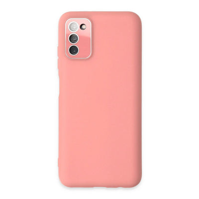 Samsung Galaxy A03s Kılıf Lansman Glass Kapak - Pembe
