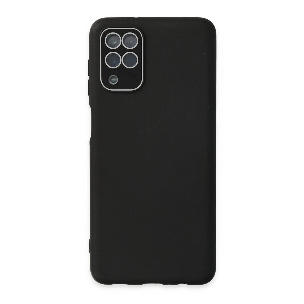 Samsung Galaxy A22 Kılıf Lansman Glass Kapak - Siyah