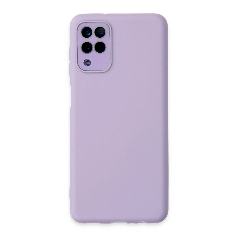 Samsung Galaxy A22 Kılıf Lansman Glass Kapak - Lila