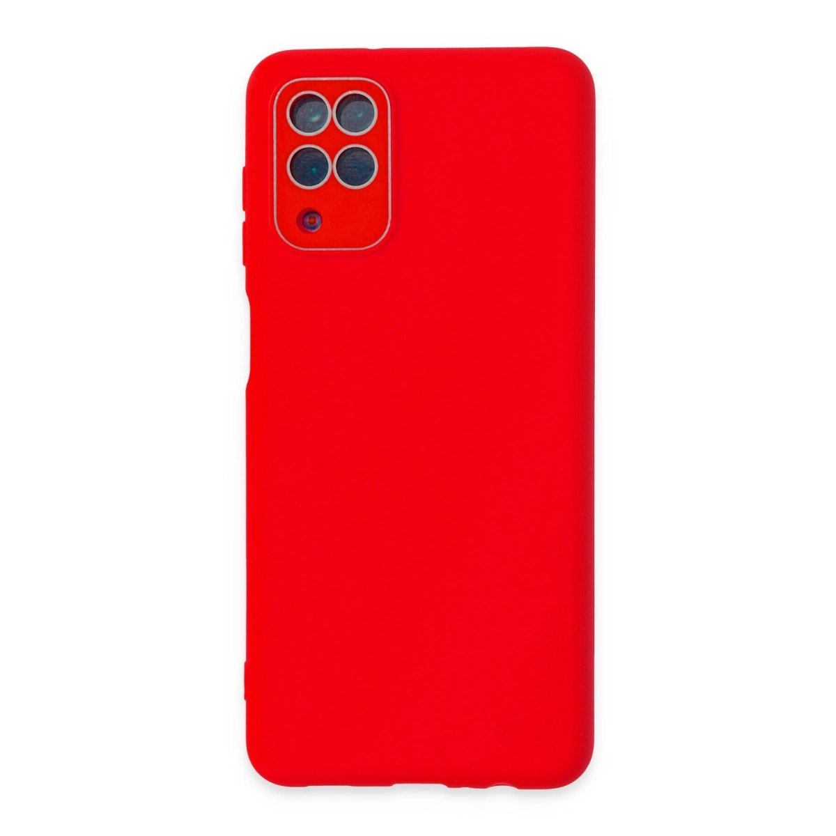 Samsung Galaxy A22 Kılıf Lansman Glass Kapak - Kırmızı
