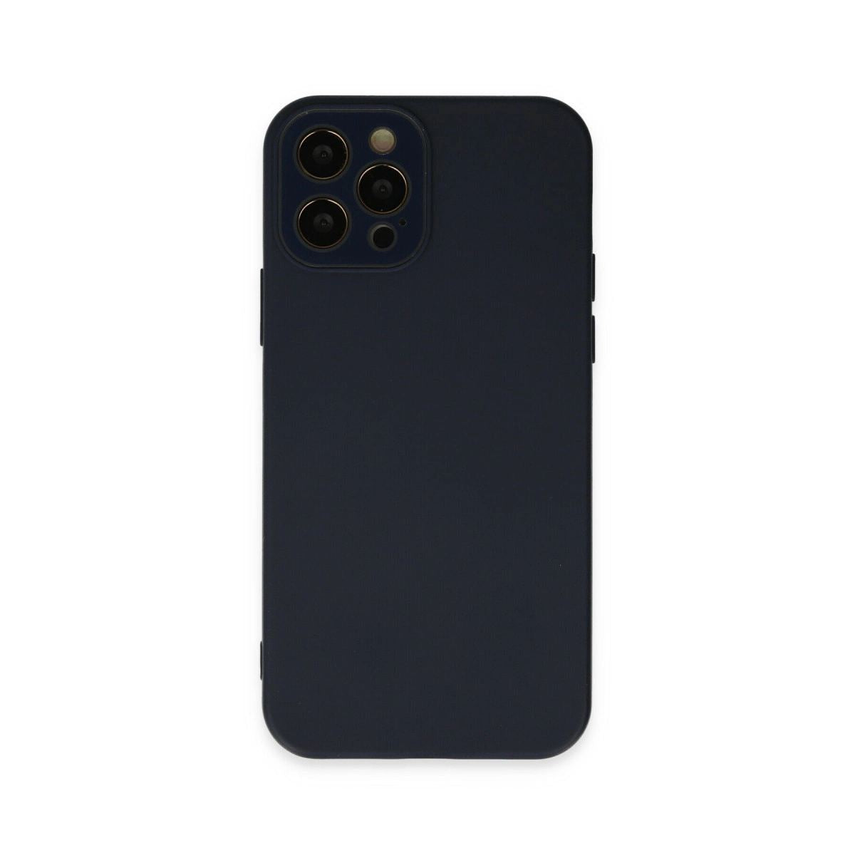Apple İphone 12 Pro Max Kılıf Lansman Glass Kapak - Lacivert