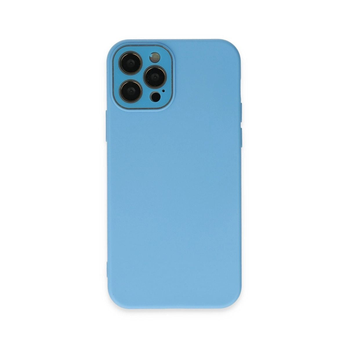 Apple İphone 12 Pro Max Kılıf Lansman Glass Kapak - Mavi
