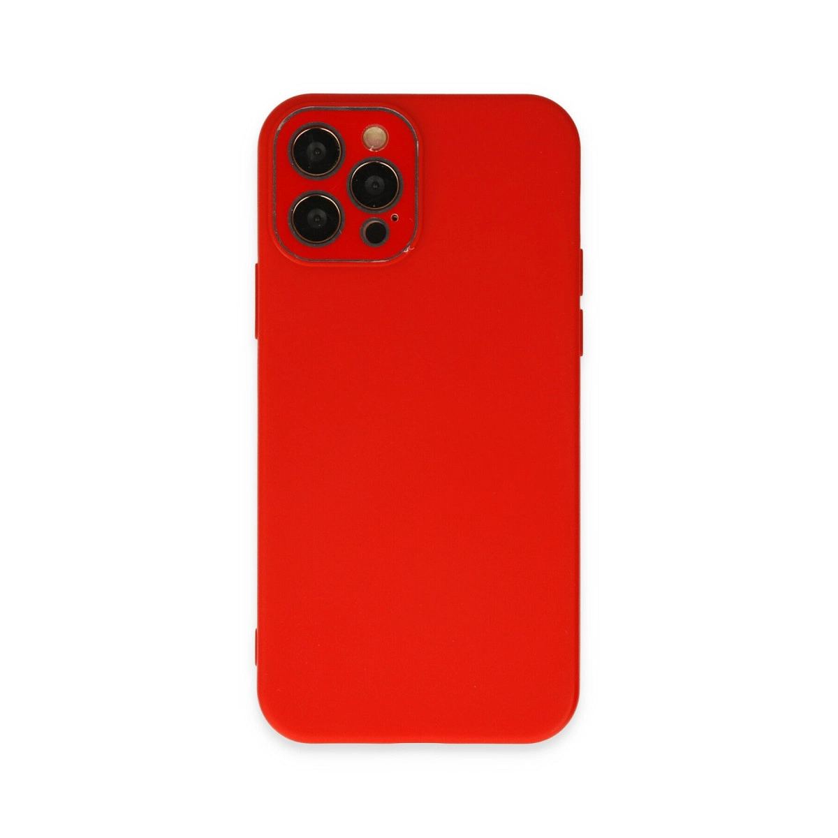 Apple İphone 12 Pro Max Kılıf Lansman Glass Kapak - Kırmızı