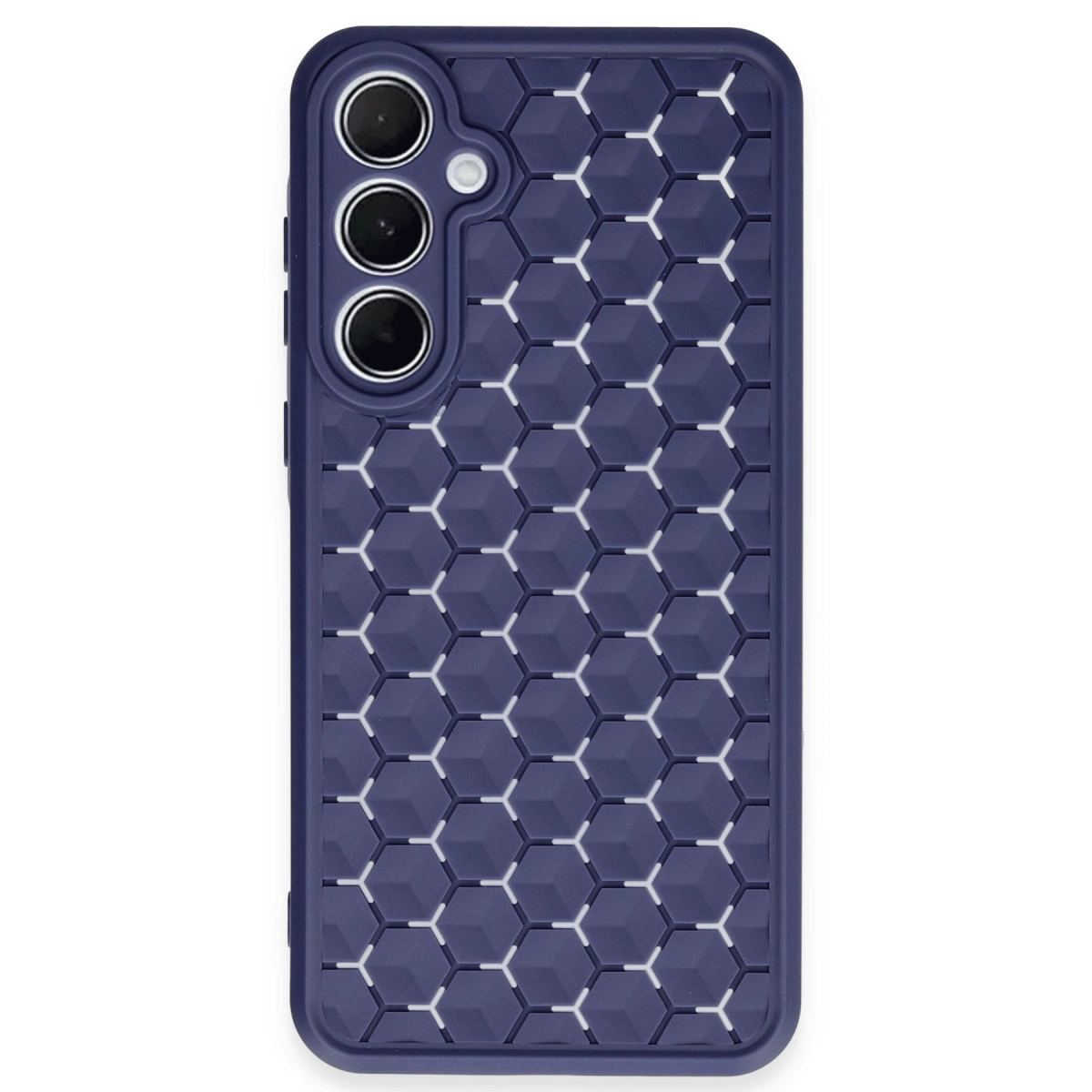 Samsung Galaxy A35 5g Kılıf Petek Silikon Kapak - Lacivert
