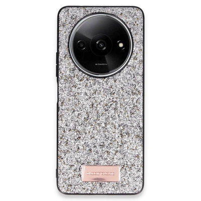 Onegif Xiaomi Redmi A3 4g Bright Simli Kapak - Gümüş