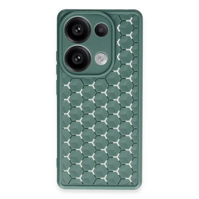 Xiaomi Redmi Note 13 Pro 4g Kılıf Petek Silikon Kapak - Koyu Yeşil