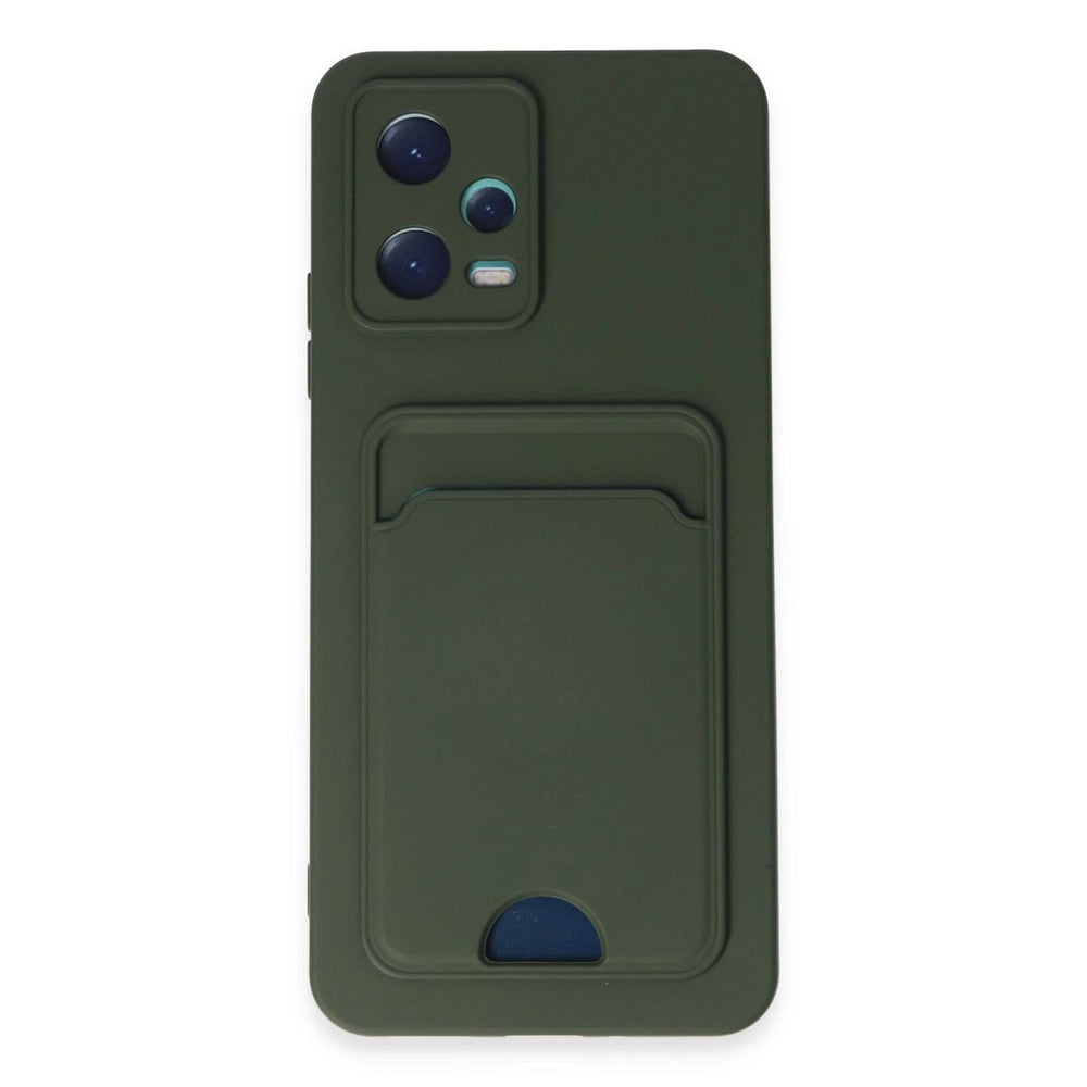 Xiaomi Poco X5 5g Kılıf Kelvin Kartvizitli Silikon - Koyu Yeşil